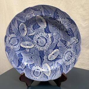 Spode Blue Room Collection “Sunflower” 10.25” Dinner Plate England Transferware